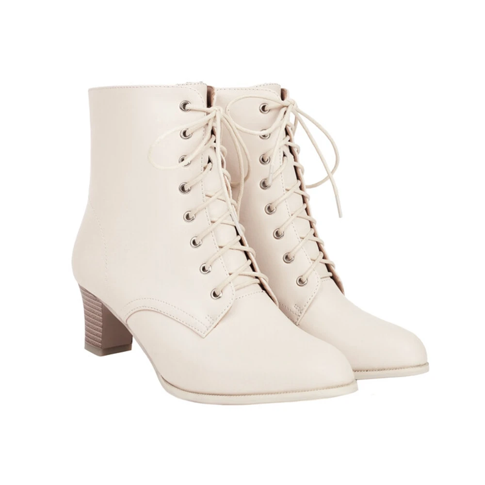 Женские ковбойские ботинки до щиколотки ботильоны с круглым носком боковой