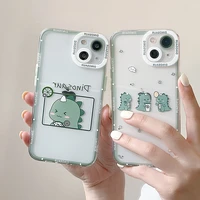 cute dinosaur funda coque for iphone 13 11 12 pro max case angel eyes for iphone x xr xs max 7 8 plus case shockproof shell