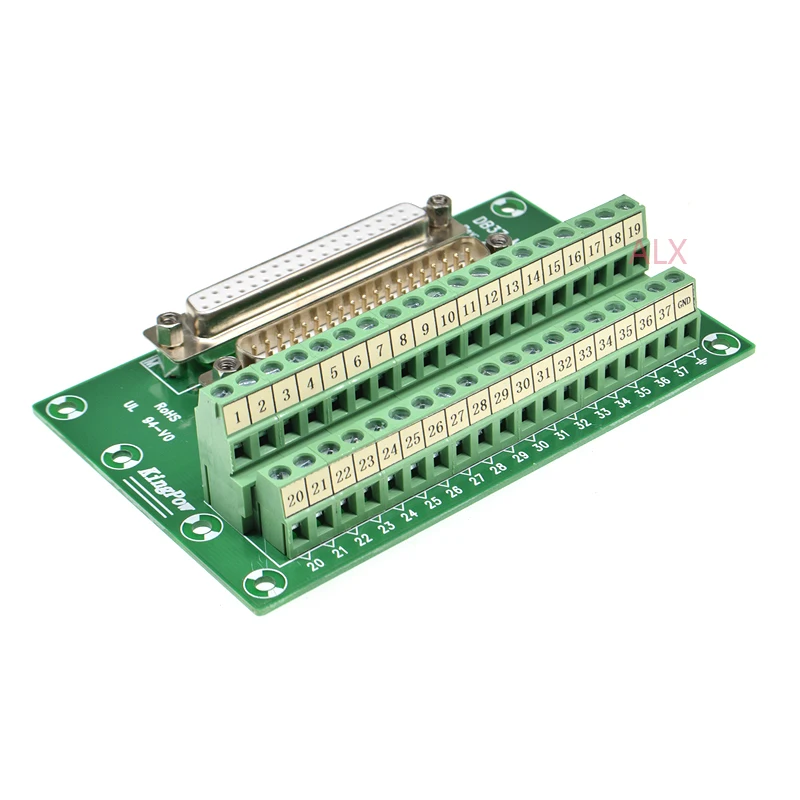 

1 шт. DB37 37PIN 2 ряда Штекерный гнездовой разъем к клеммной адаптеру Стандартный преобразователь 37-контактный Разъем Панель терминала сигнальный модуль
