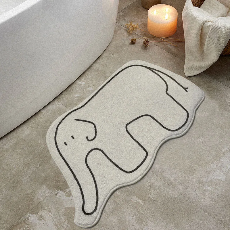 

Креативный ковер в форме пуделя Hoiime, нескользящий ковер в скандинавском стиле для прикроватной зоны, Детский ковер для игровой зоны, милый м...