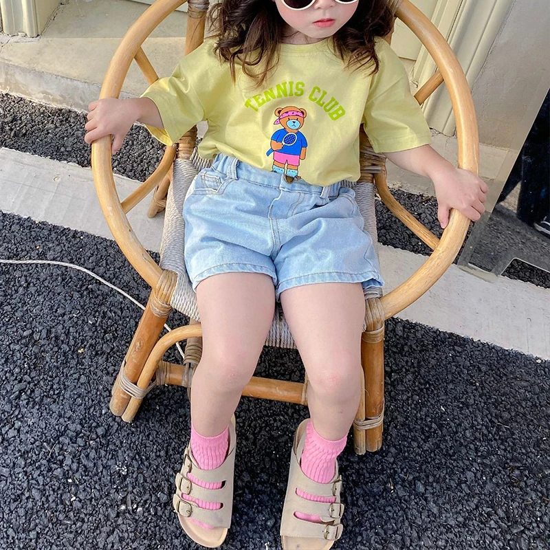 Freely Move 2022 Summer Boys T Shirt Cartoon Print Baby T-shirts Short Sleeves Children Clothing Cotton Kids Clothes Tee Tops