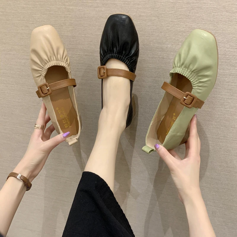 

All-Match Shallow Mouth Shoes On Heels Round Toe Women's Moccasins Soft Casual Female Sneakers Slip-on Flats Autumn Comfortable