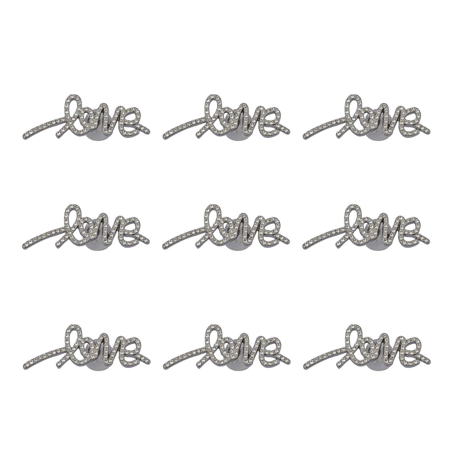 10pcs Love Shoe Charms Accessories Decorations Aolly Croc Jibz Buckle for DIY X-mas Gift CBC71
