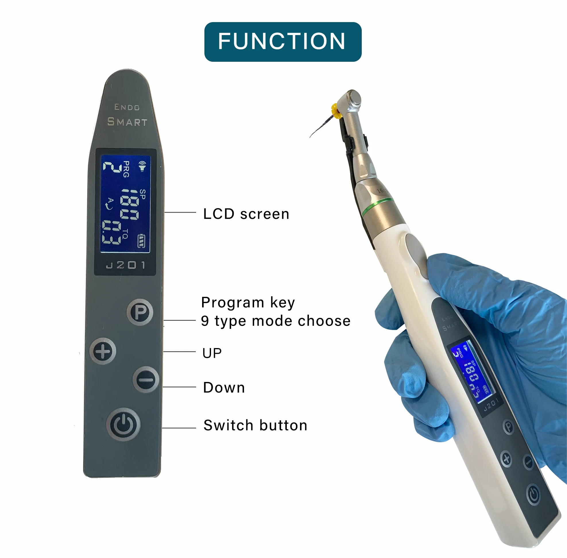 NICEDEN Dental 9 режимов Endo Dontic вращается вперед и назад беспокойство Стоматологический