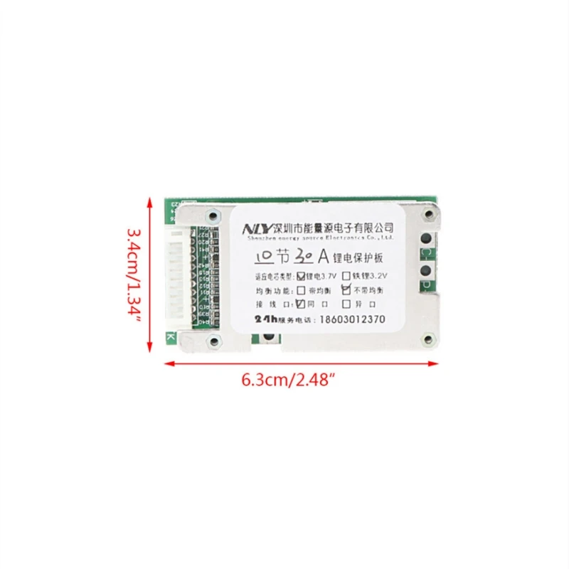 367D для защитной платы 10S 36V 30A BMS PCB Board с функцией контроля температуры (art.: 3920c0eb55cfe) - 3920c0eb55cfe