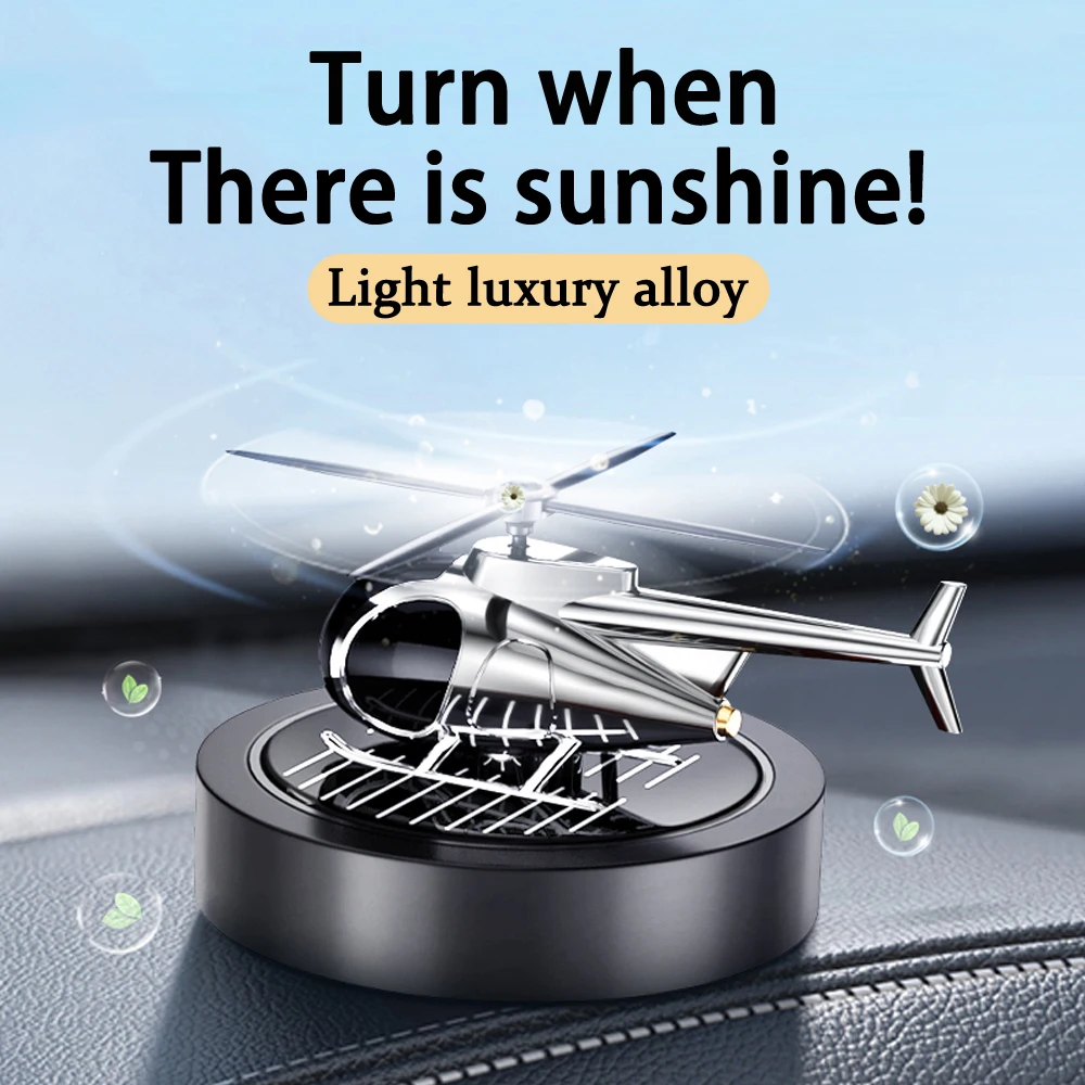 

Car Air Freshener C9 Helicopter Solar Auto Aromatherapy Interior Accessories Propeller Rotating Car Perfume Diffusers Decoration