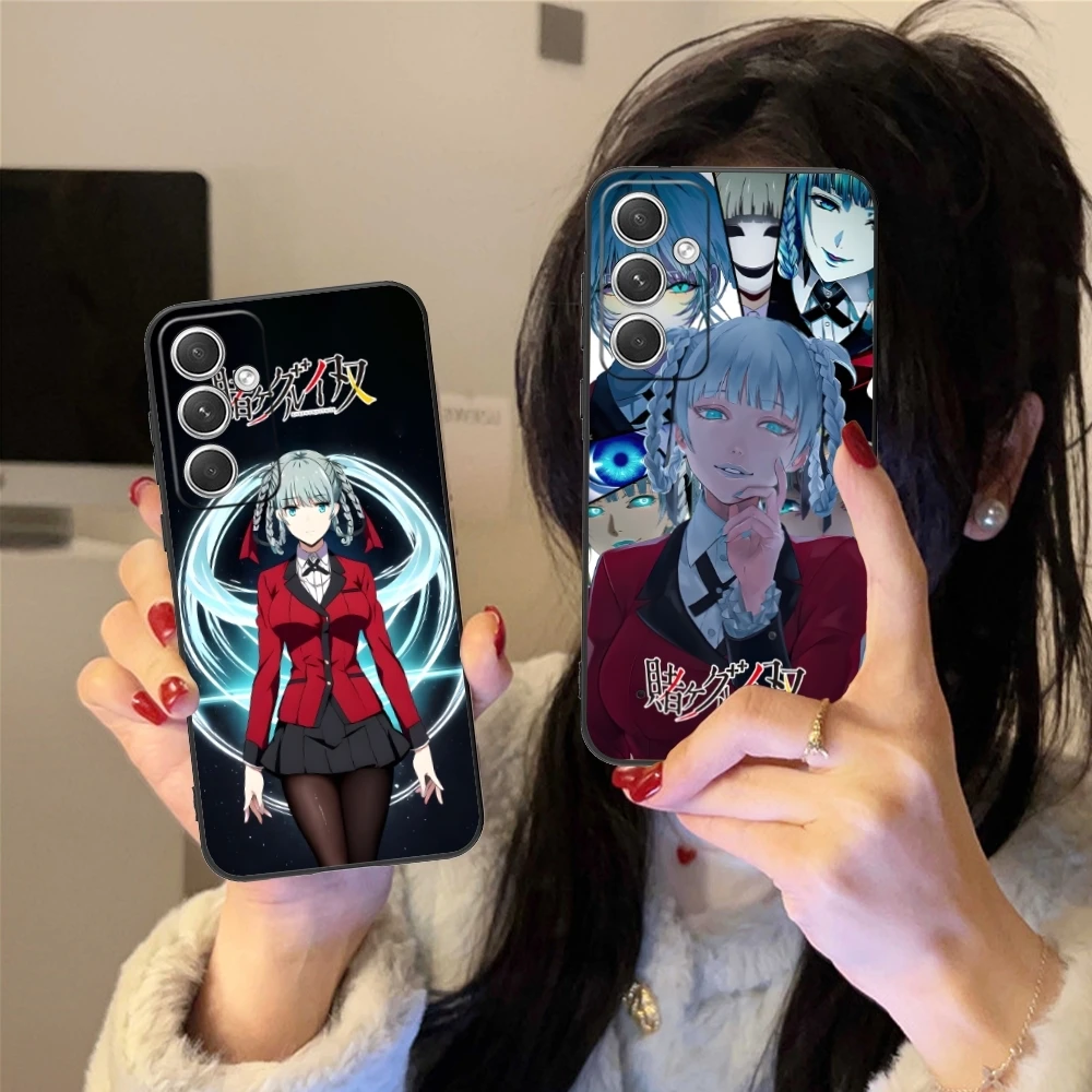 Kakegurui Kirari Anime Mobile Cell Phone Case for Samsung Galaxy S24 S23 S22 S21 S20 S10 S9 Plus FE Ultra Lite Black Cover Shell