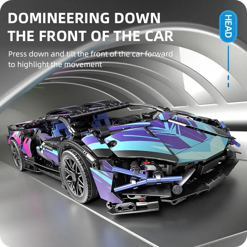 1314 шт. Детский конструктор гоночный Спорт