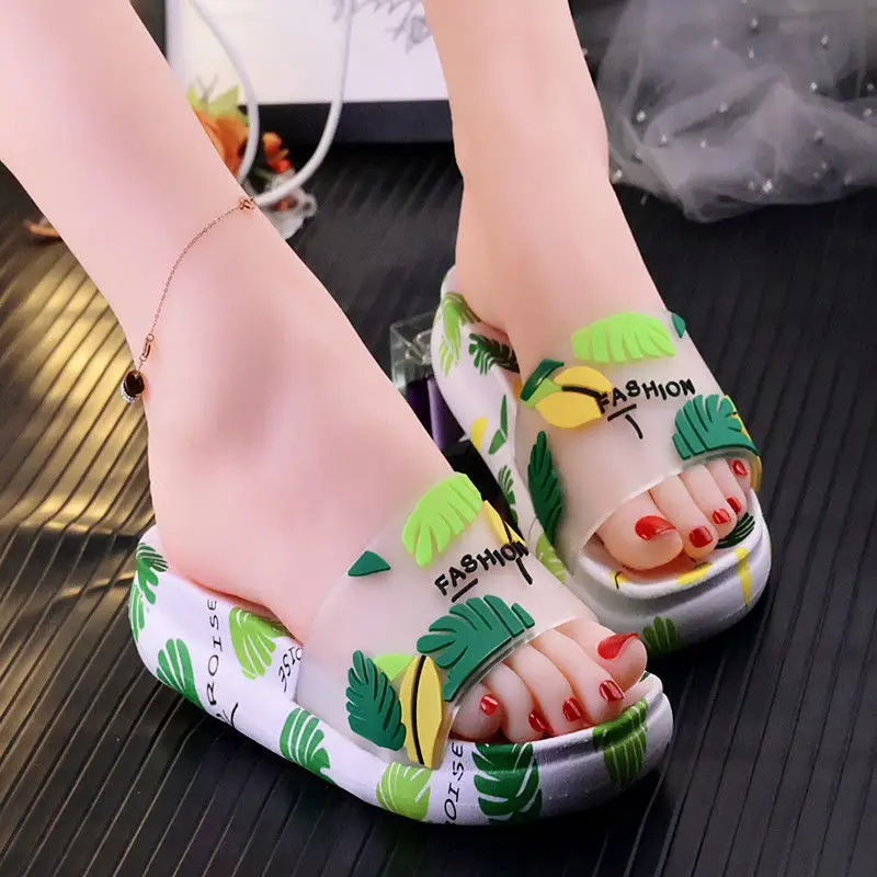 

2022 Soft Womans Sandals Outside Summer Womans Home Slippers Indoor Flat Non-slip Bath Bathroom Ladies Slides Beach Casual Shoes