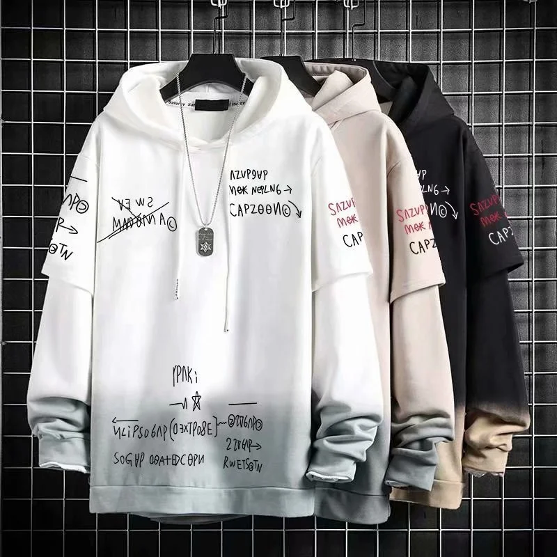 

Autumn Winter Men's Hoodies Streetwear Harajuku Fashion Letter Printing Sweatshirts Men Casual Men Clothing Hoodies Men