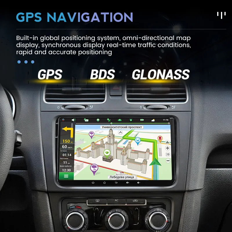 Автомагнитола на Android 11 мультимедийный плеер с GPS DVD для Volkswagen/Golf/Polo Sedan/Passat/Skoda DAB
