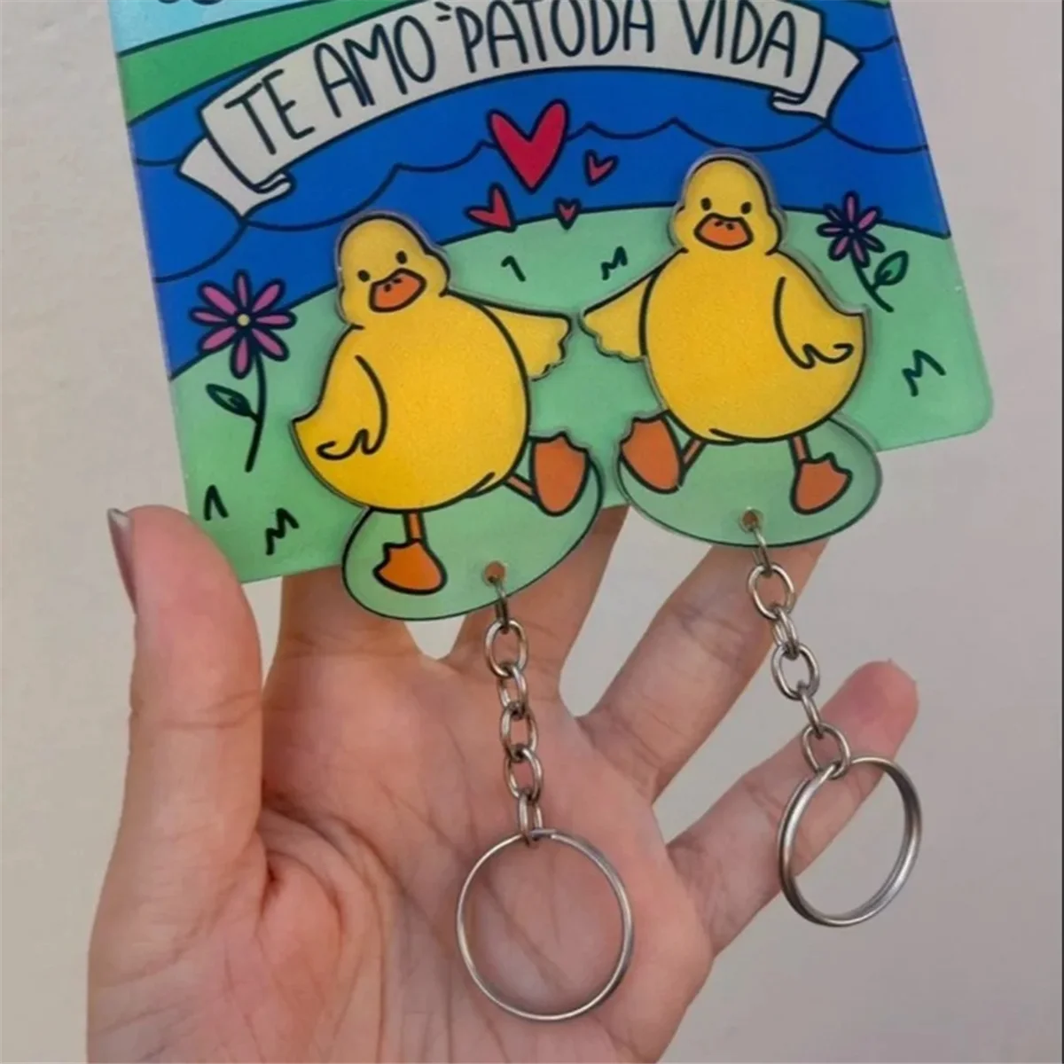 Мини-брелок с уткой новые креативные украшения брелок для ключей милый ПВХ +