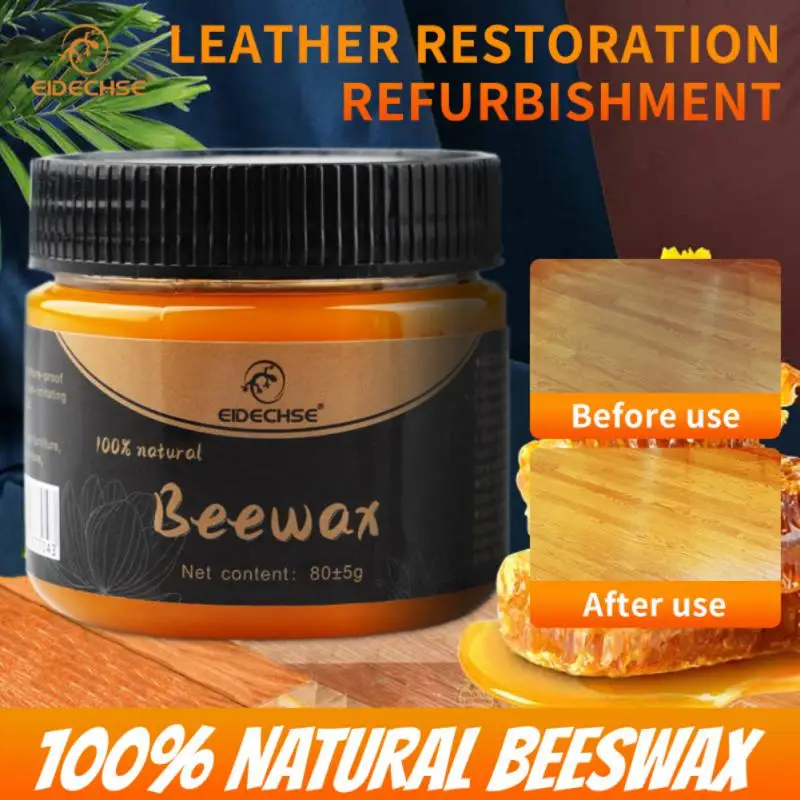 

2/4/5PCS Wax Furniture Care Organic Natural Pure 80g Beeswax Maintenance Wax Wood Cleaning Polished Wood Seasoning Beewax 2023