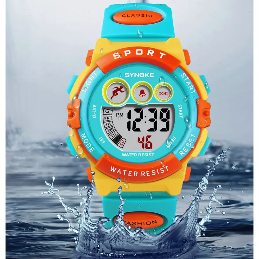 Фото Цифровые спортивные часы для детей SYNOKE, 5 цветов №2