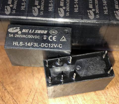 New HLS-14F3L-DC12V-C (14F-2C-12V-5A) Relay 8pins