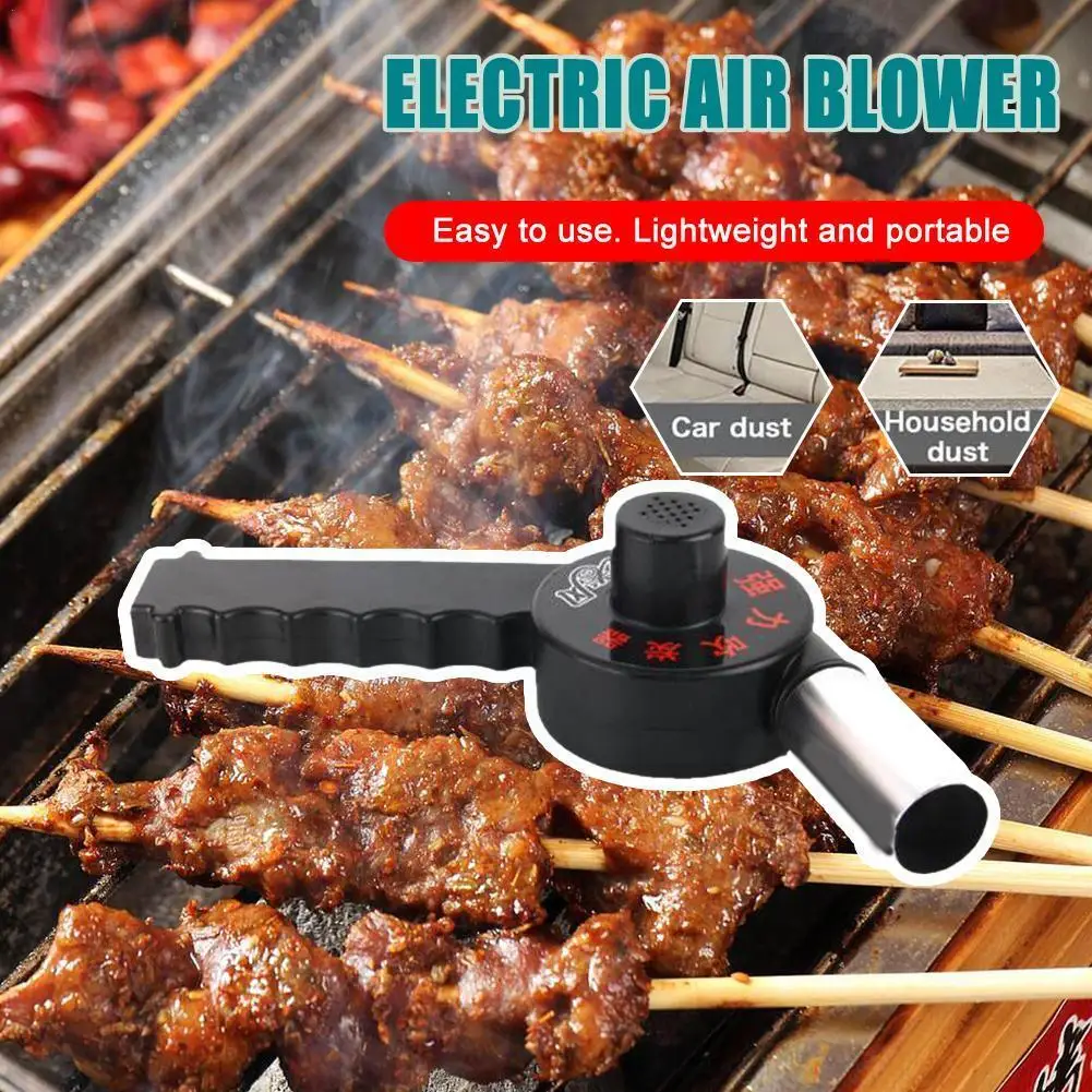 

Electric Blower Bbq Fan Blowers Handheld Bellows For Barbecue Outdoor Camping Picnic H Dryer Fire Cooking Tool H8d4