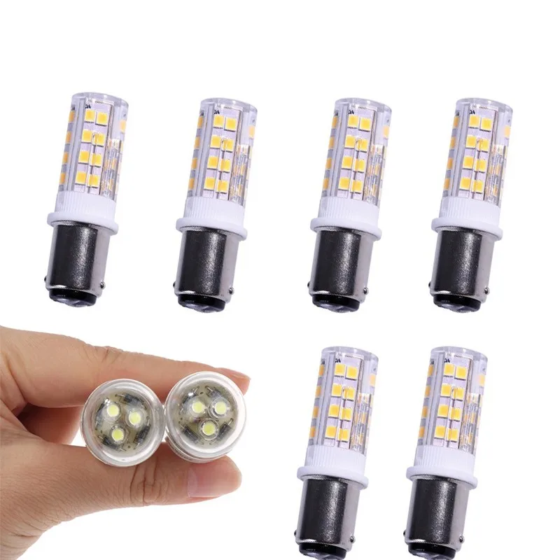 

LED Corn Bulb Ba15d Energy Saving 51LEDs White/Warm White LED Light Bulb for Sewing Machine Bulb 360 Beam Angle Replace