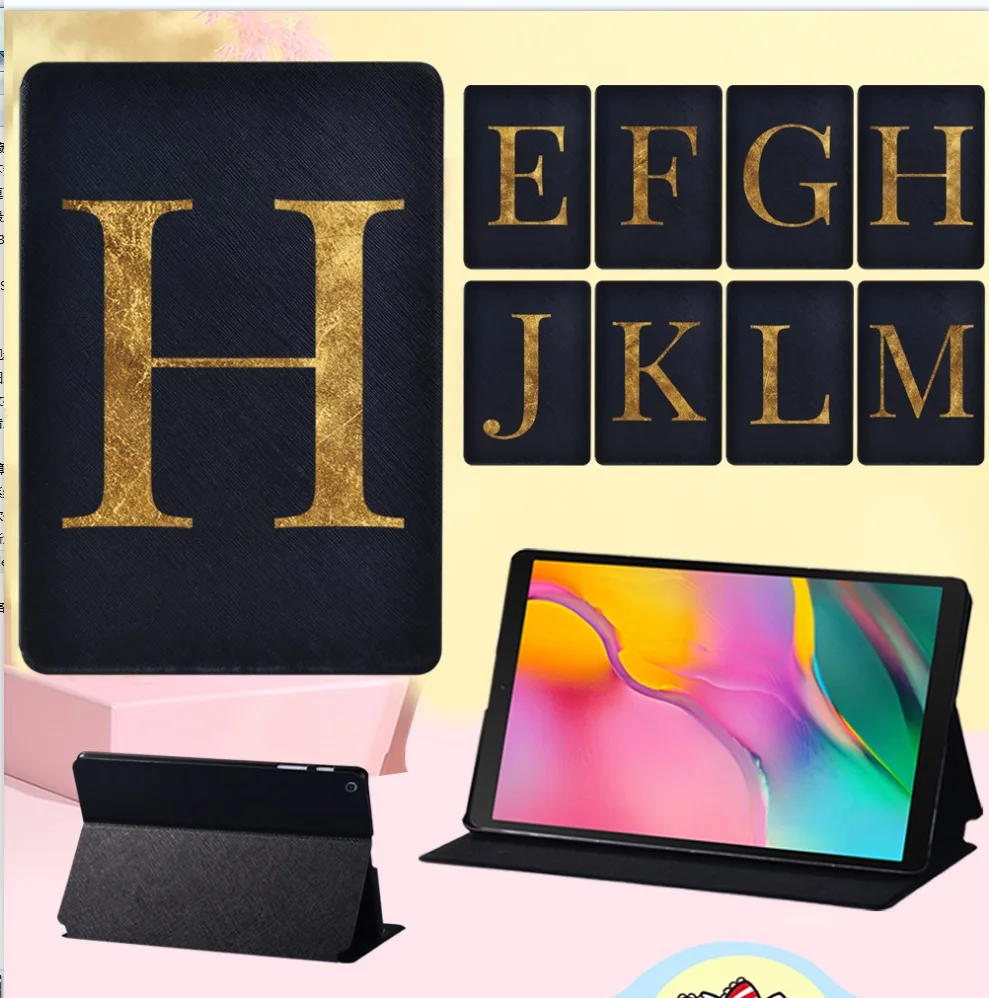 

Case for Samsung Galaxy Tab A7 lite T220/A7 10.4" T500/A A6 10.1 T580 T585/A 10.1" T510/A 8.0 T290 Letters print Tablet Cover
