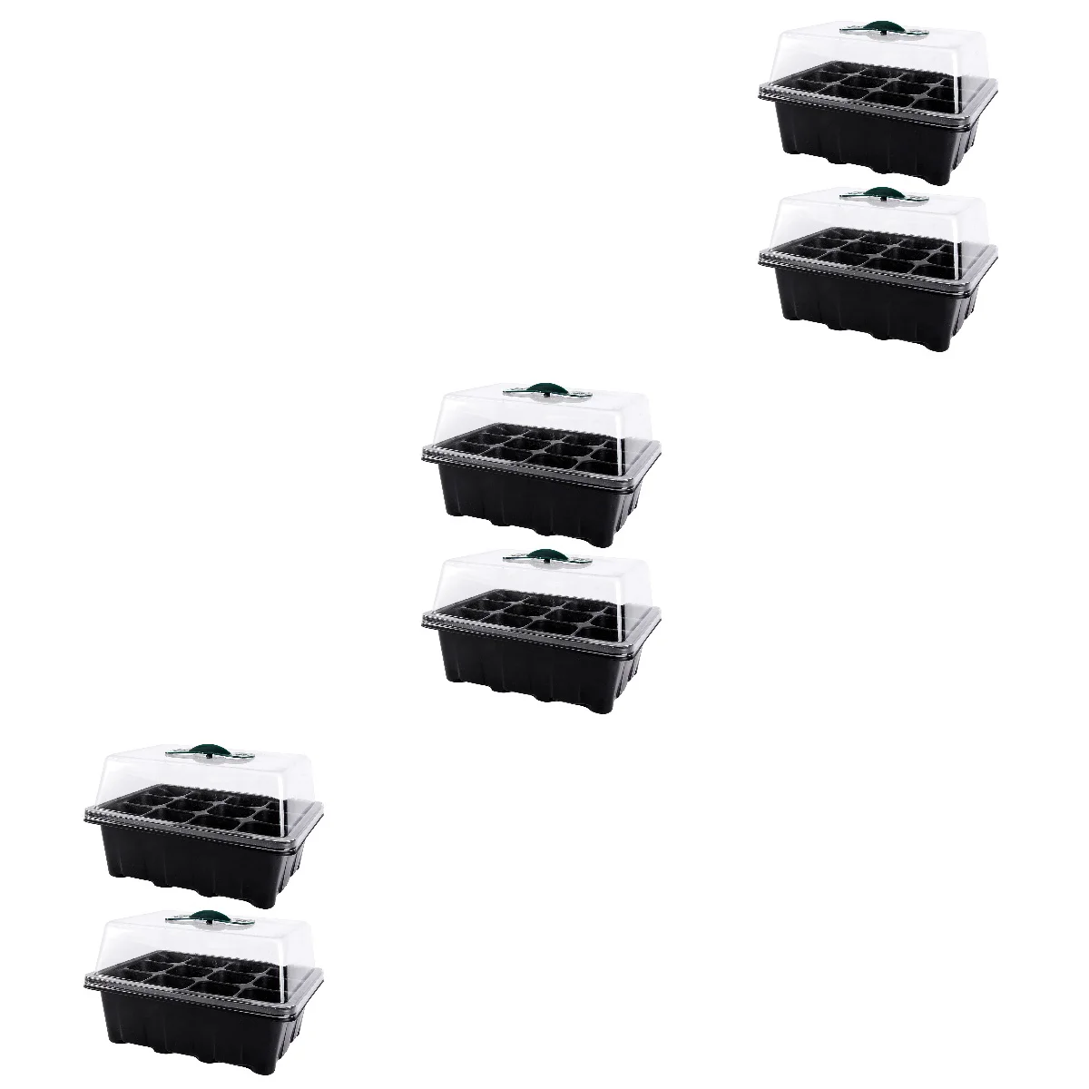 

6 шт. коробка для выращивания растений, домашний контейнер, дышащая коробка (черный)