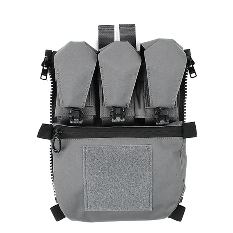 Silent Flap Tactics Triple Zipper Bag Assault V5 Triple Multi-purpose Support Backplane Bag
