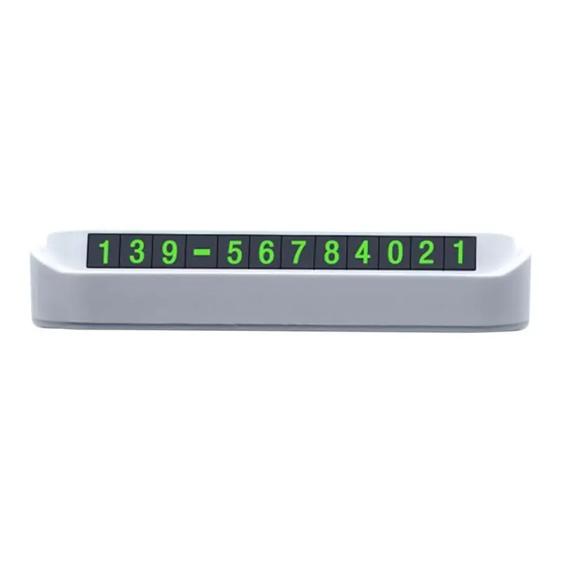 

Temporary Parking Phone Numbers Card Luminous Parking Plate For Automobile Interior Plate Telephone Number Car Park Stop In