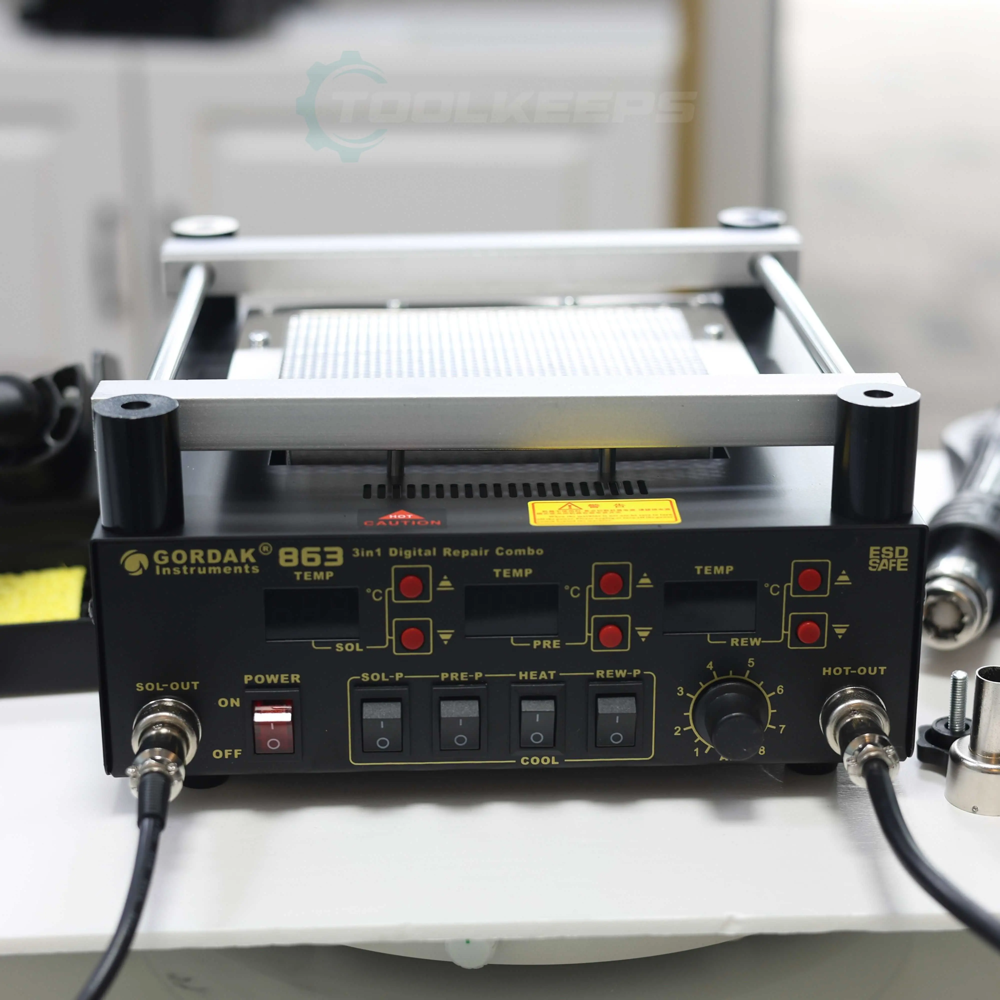 GORDAK 863 3 в 1 цифровая 220 В BGA паяльная станция с ИК-инфракрасным предварительным