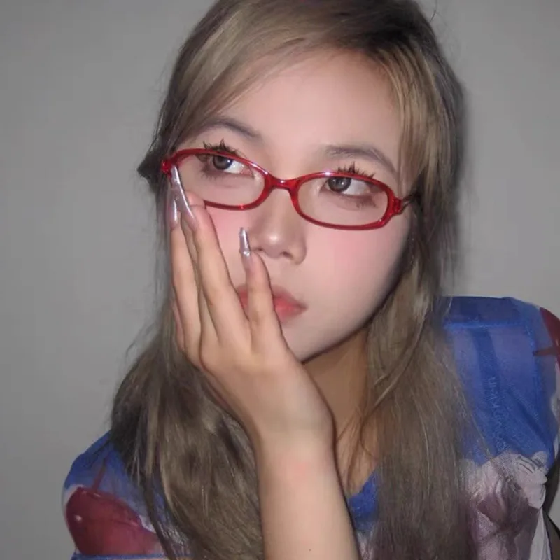 Овальная квадратная оправа для очков Y2K