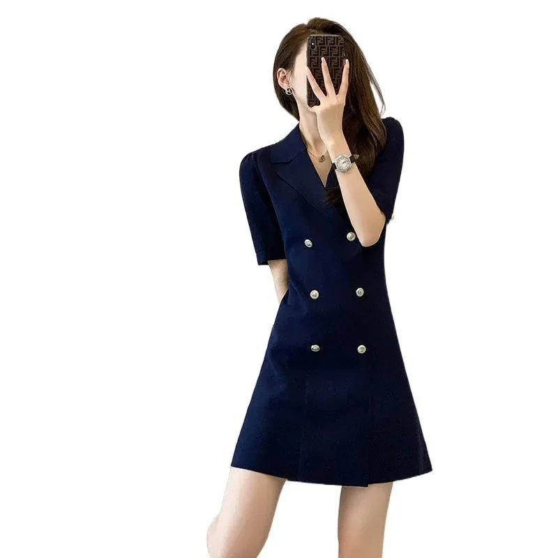 2024 Summer New French Style Tea Gown Sensibility Niche Petite Fashionable Dress Women's Robe Mignonne Chic Parisienne