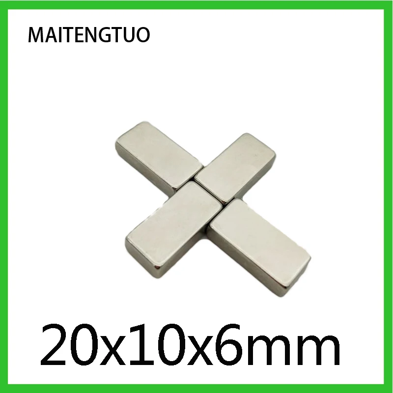 

3~100PCS 20x10x6 mm N35 NdFeB Square Super Strong Neodymium Magnet Block Permanent Magnets Powerful Magnetic Magnets 20*10*6 mm