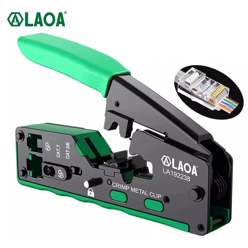 

LAOA Perforated Network Clamp Network Cable Clamp Professional 5 6 7 Class Broadband Universal Crimping Terminal