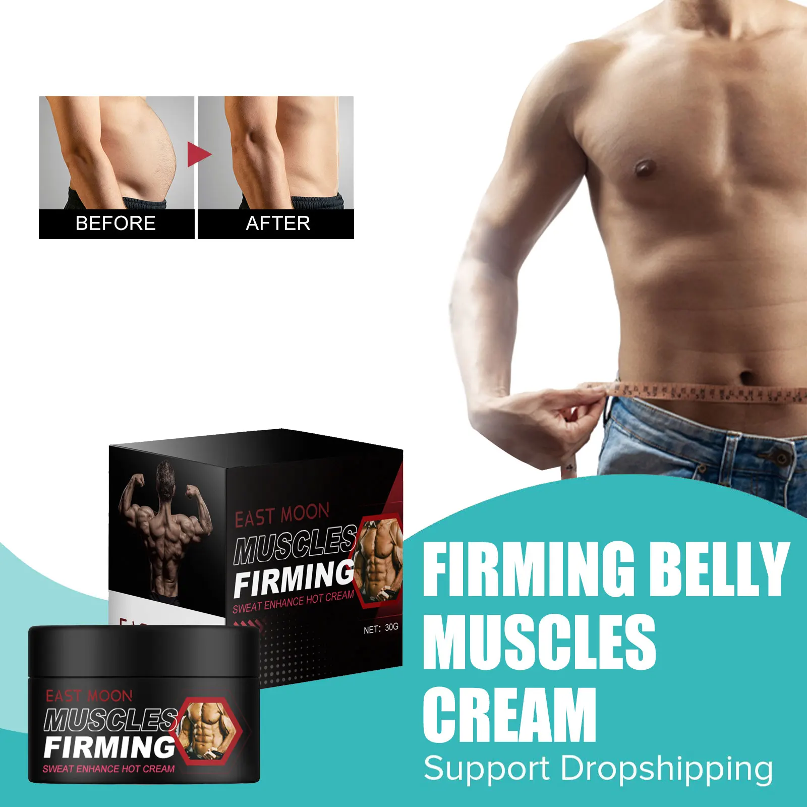 

Belly Fat Burner Lotion Anti-Cellulite Weight Loss Firming Sculpting Abdominal Lines Flat Tummy Strengthening Muscle Cream 30g