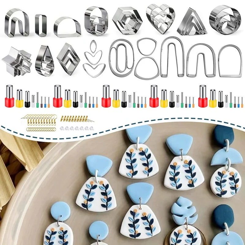 

Polymer Clay Cutters Set, 36 Shapes Stainless Steel Clay Cutters,Clay Earing Cutters For Polymer Clay Jewelry Making
