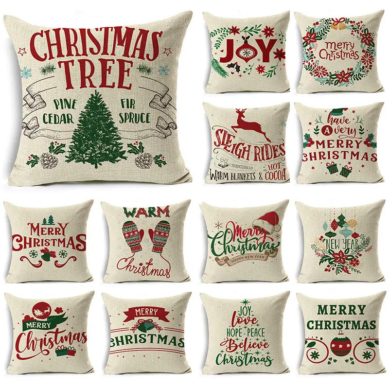 

Christmas pillowcase sofa cushion car decoration pillowcase Christmas gift home decoration 18*18 inch