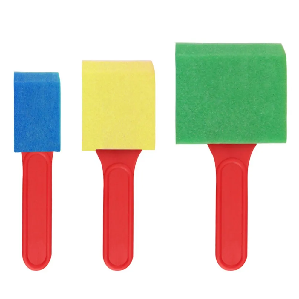 

Creative Sponge Painting Brush Set Ideal for Kids\\' Art Projects Soft and Comfortable Handles Spark Imagination