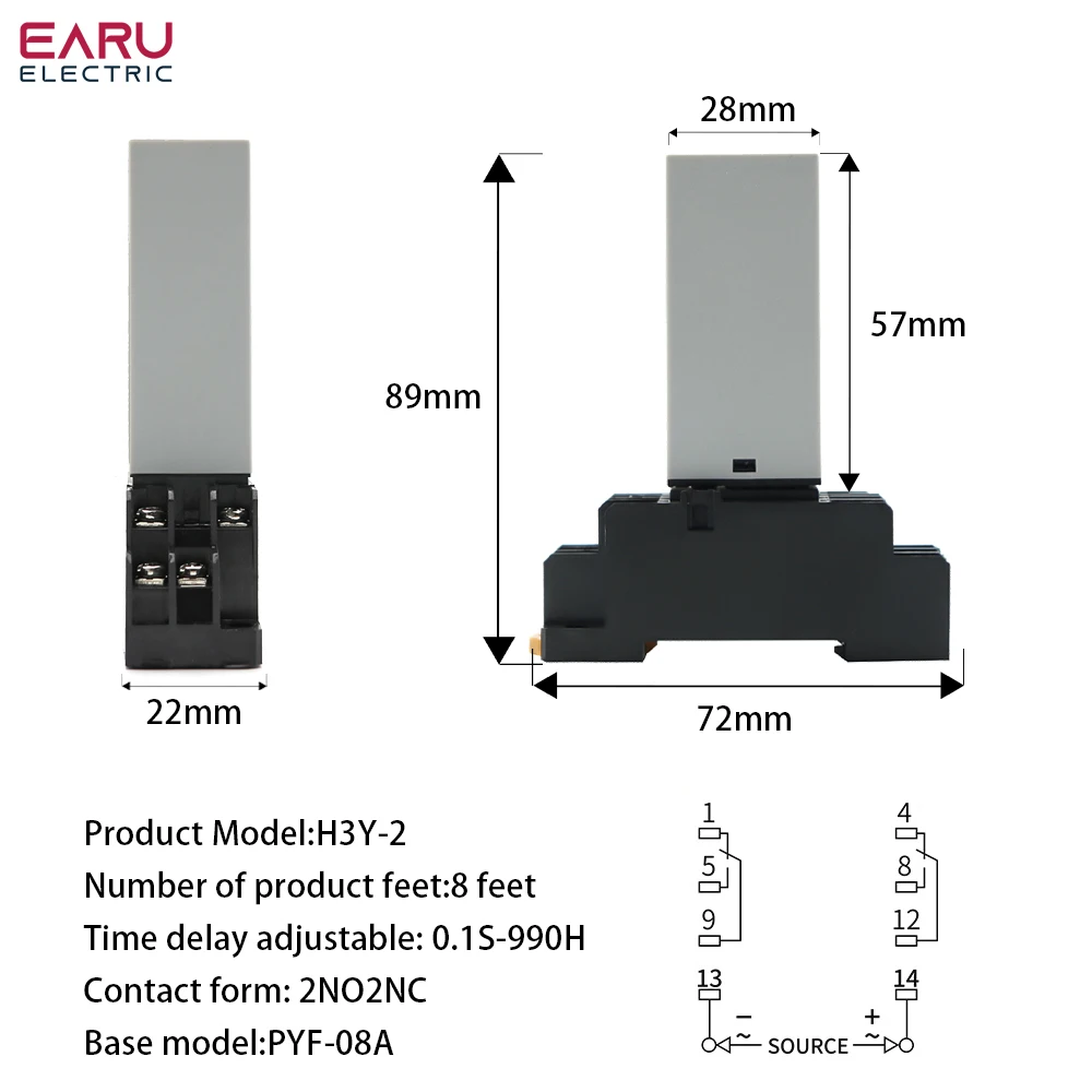 

Цифровое реле времени EARUELECTRIC MG2T-4E4
