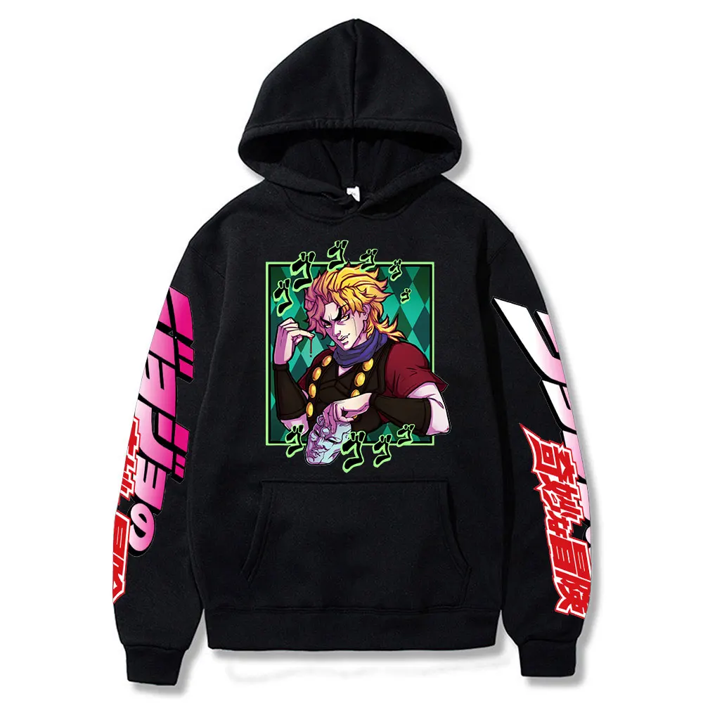 

Japanese Anime JoJo Bizarre Adventure Unisex Hoodie Printed Men's Long Sleeve Pullover Sweatshirts Streetwear Casual Hooides
