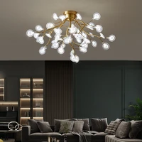 modern nordic style led chandelier for living room bedroom dining room kitchen pendant lamp copper gold design ceiling light g4