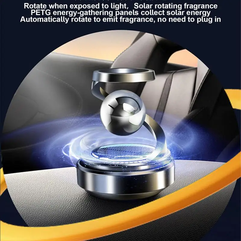 Солнечный автомобильный освежитель воздуха вращающийся диффузор с ароматами