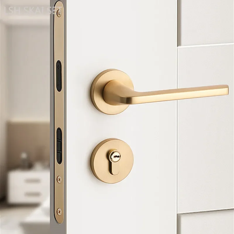 Замок дверной из цинкового сплава с ключом бесшумный замок для межкомнатной