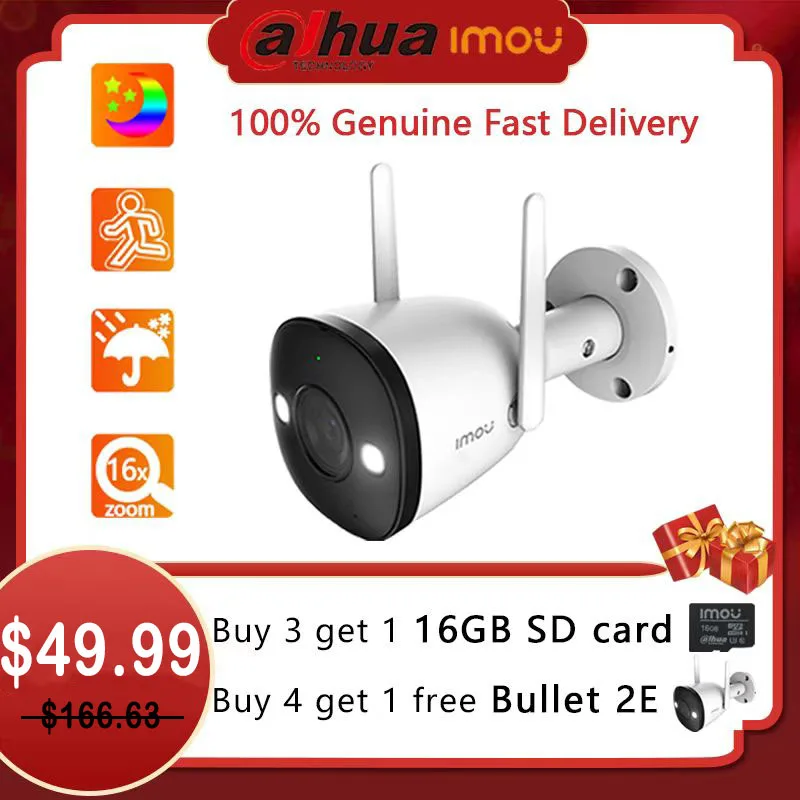 

Полноцветная Ip-камера Dahua с ночным видением, 1080P, Wi-Fi, водонепроницаемая