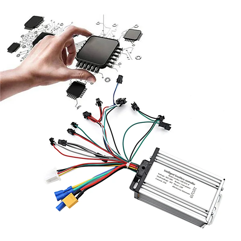 Электрический скутер 36 В-60 В 25 А контроллер 48 52 60 интеллектуальный бесщеточный