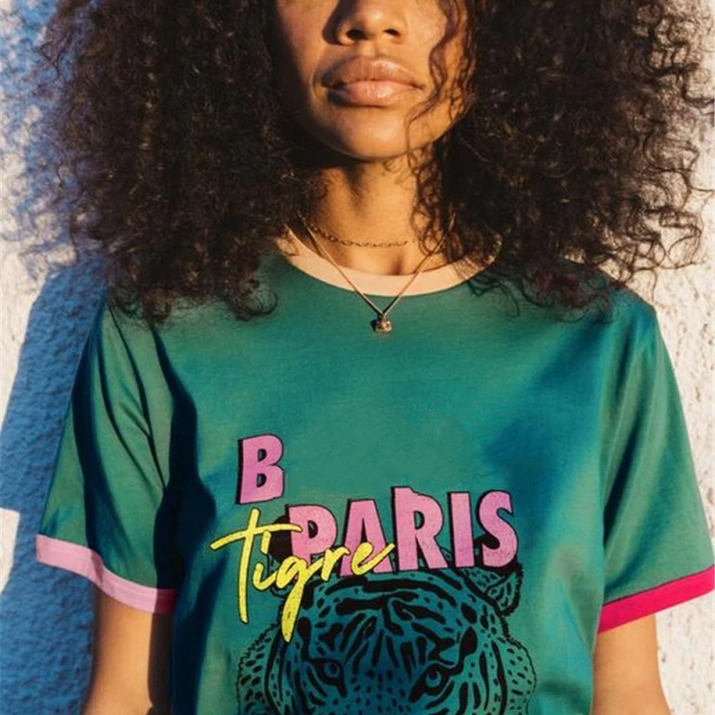 

Женская футболка с круглым вырезом, с принтом