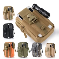 military molle pouch waist bag camo waterproof nylon multifunction casual men fanny waist pack male small bag mobile phone case