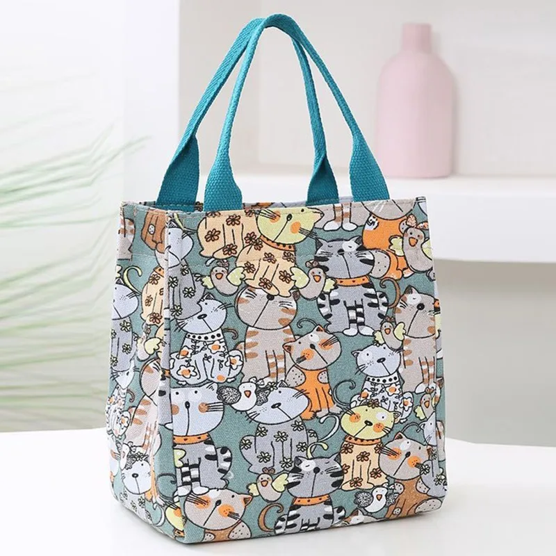 Портативная изоляционная сумка для детского питания холст материал мультяшный