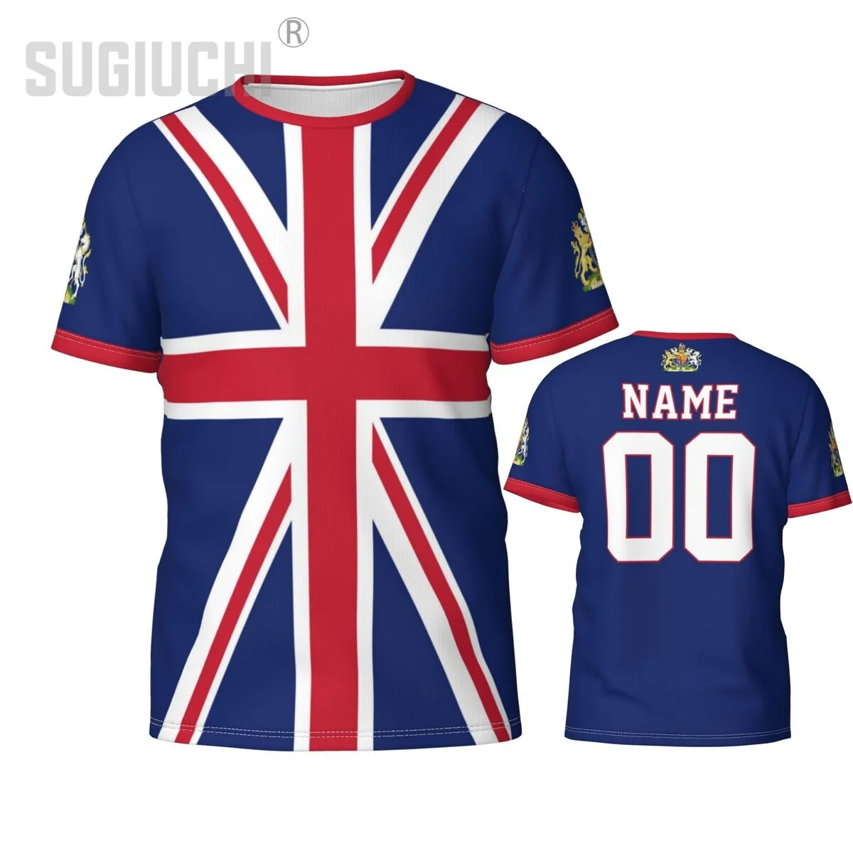 

Custom Name Number United Kingdom Flag UK Great Britain England Wales Ireland Emblem T-shirts For Men jersey Soccer Fans Gift