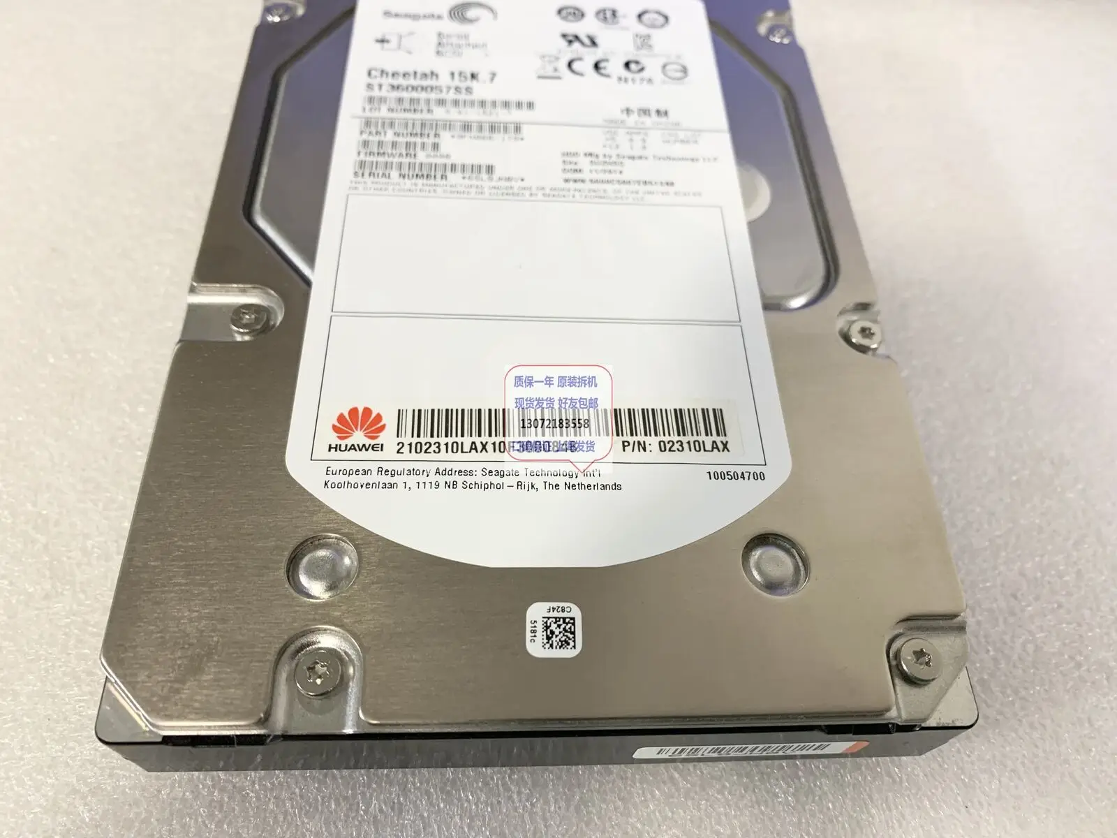 RH2288 600G 15K SAS 3 5-дюймовый серверный жесткий диск 02310LAX 600 ГБ Б/у