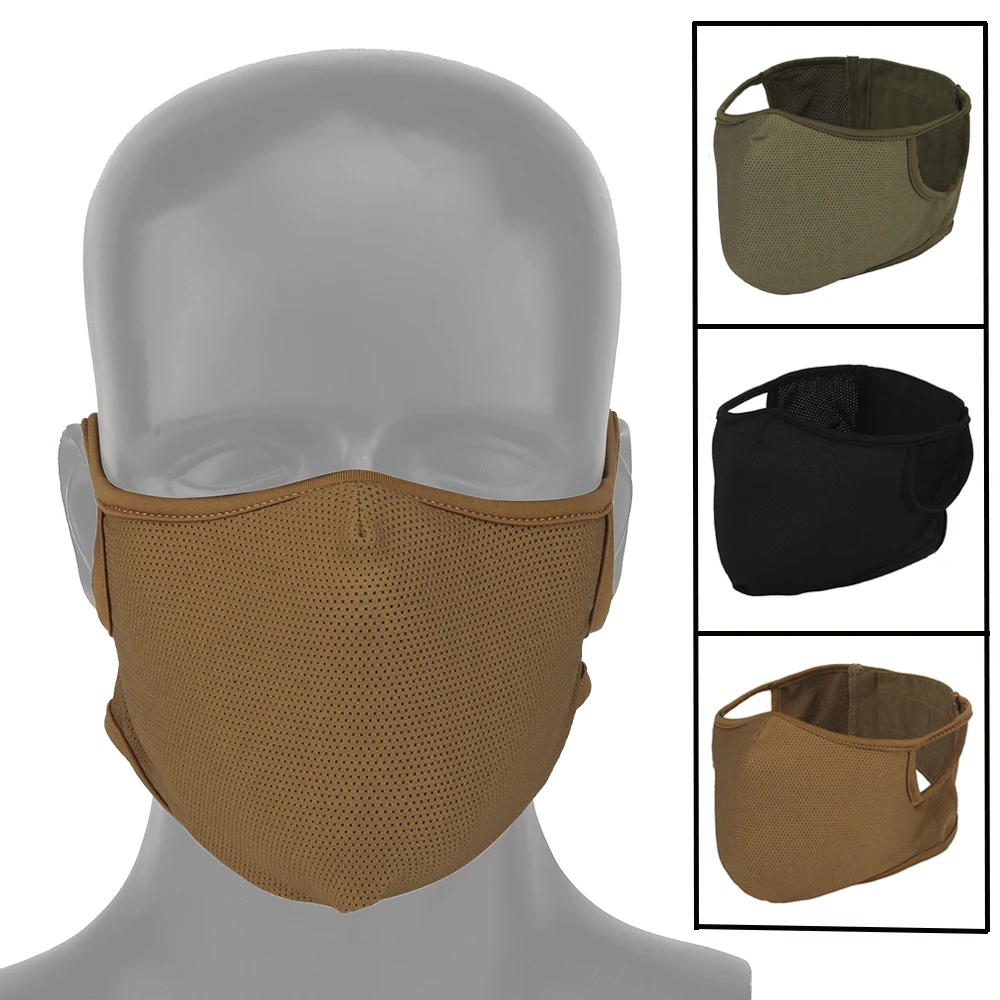 

Тактическая Маска для стрельбы, дышащая эластичная мягкая маска, свободные уши, защита лица, Охотничья Военная Боевая маска для страйкбола, пейнтбола-M/L