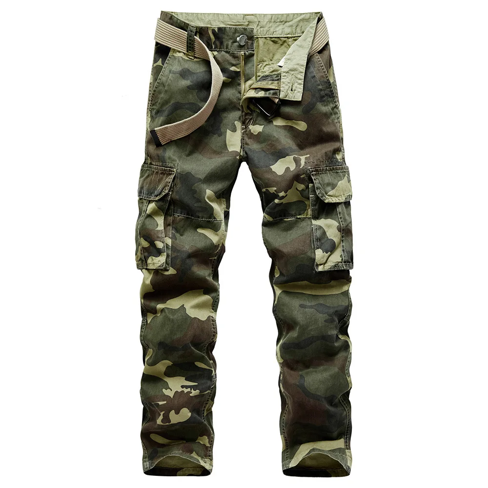 

Mens camouflage pants cotton multi bag overalls US Army wear-resistant military pants special forces field desert training pants