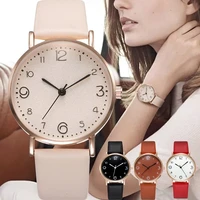 simple women watch lover watches digital quartz leather pointer black clock wristwatches red gift ladies watch montre femme sale