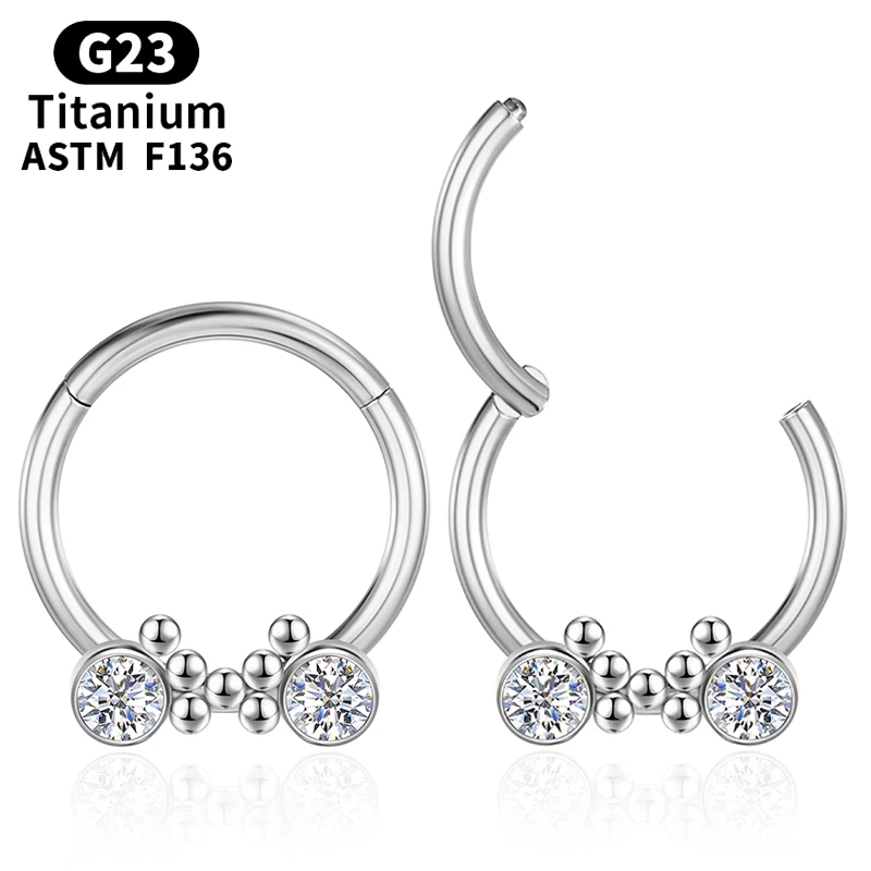 

Piercing Tragus nose hoop ring Cartilage Zircon Earrings Circular Rings Septum helix Body Horseshoe Women Fake Jewelry Labret